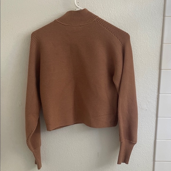 Zara Camel Ribbed Turtleneck Sweater - Picture 5 of 8